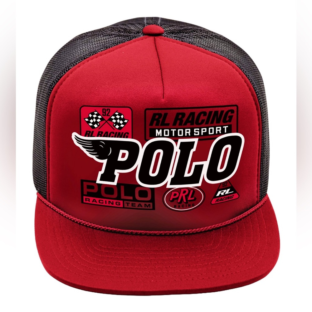 Polo Ralph Lauren RL Motor Sport Polo Hat New W Tag Rare Promo Trucker Hat